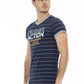 Blue Cotton Men T-Shirt - SEHABRANDS