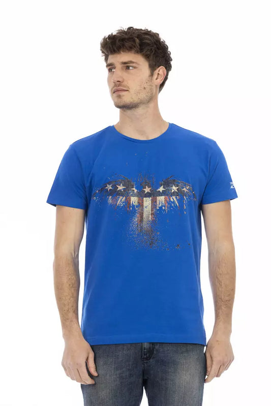 Blue Cotton Men T-Shirt - SEHABRANDS