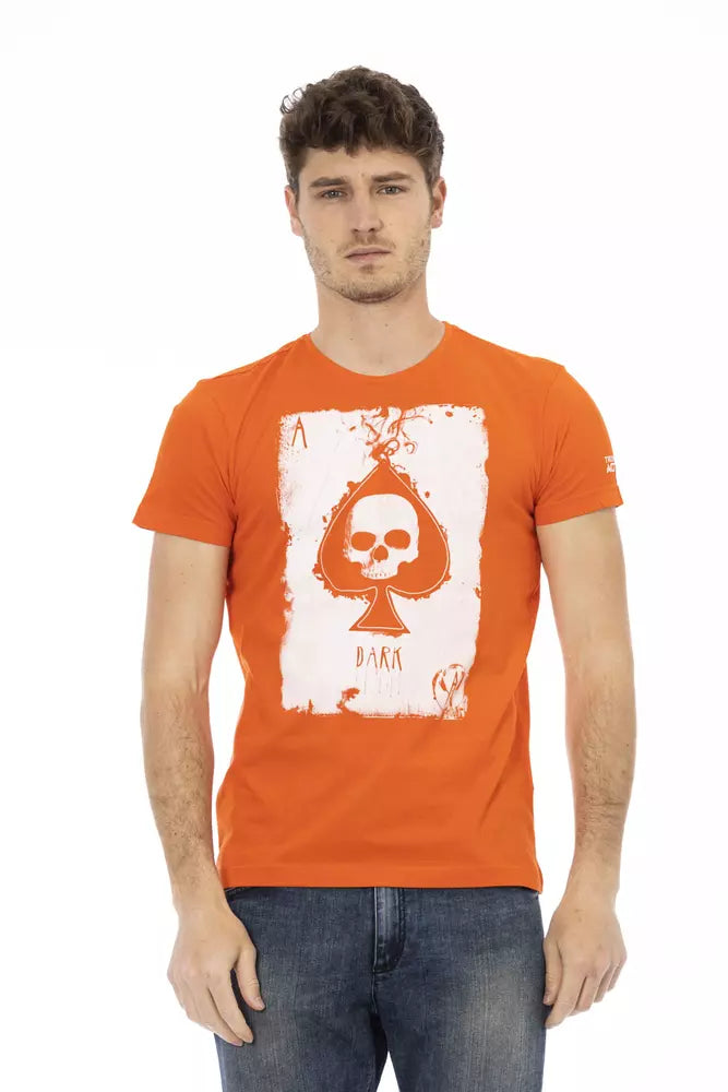 Orange Cotton Men T-Shirt - SEHABRANDS