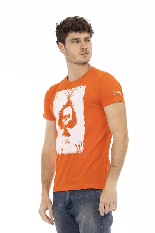 Orange Cotton Men T-Shirt - SEHABRANDS