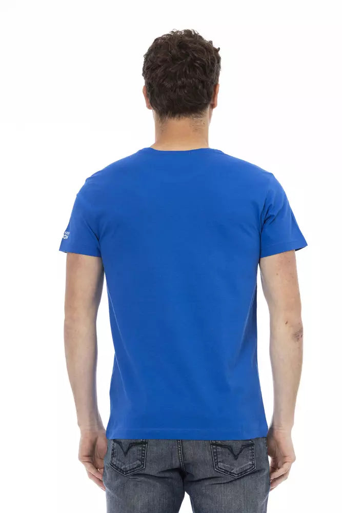 Blue Cotton Men T-Shirt - SEHABRANDS