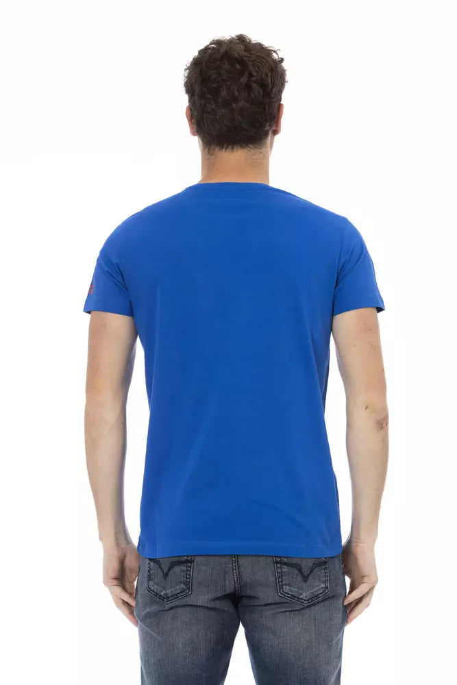 Blue Cotton Men T-Shirt - SEHABRANDS