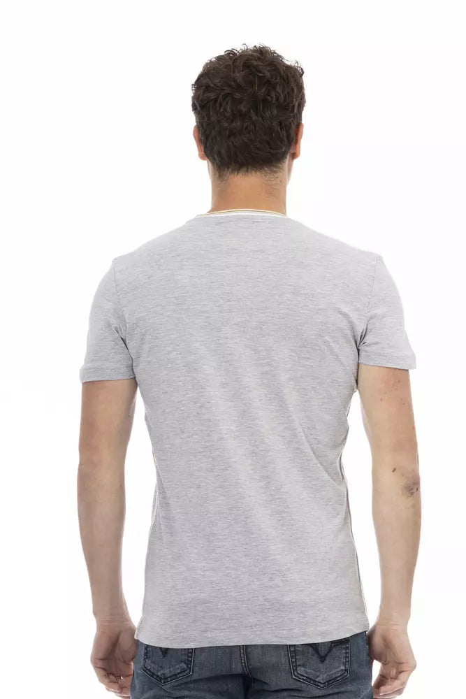 Gray Cotton Men T-Shirt - SEHABRANDS