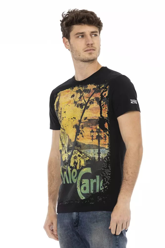 Black Cotton Men's T-Shirt - SEHABRANDS