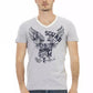 Gray Cotton Men T-Shirt - SEHABRANDS