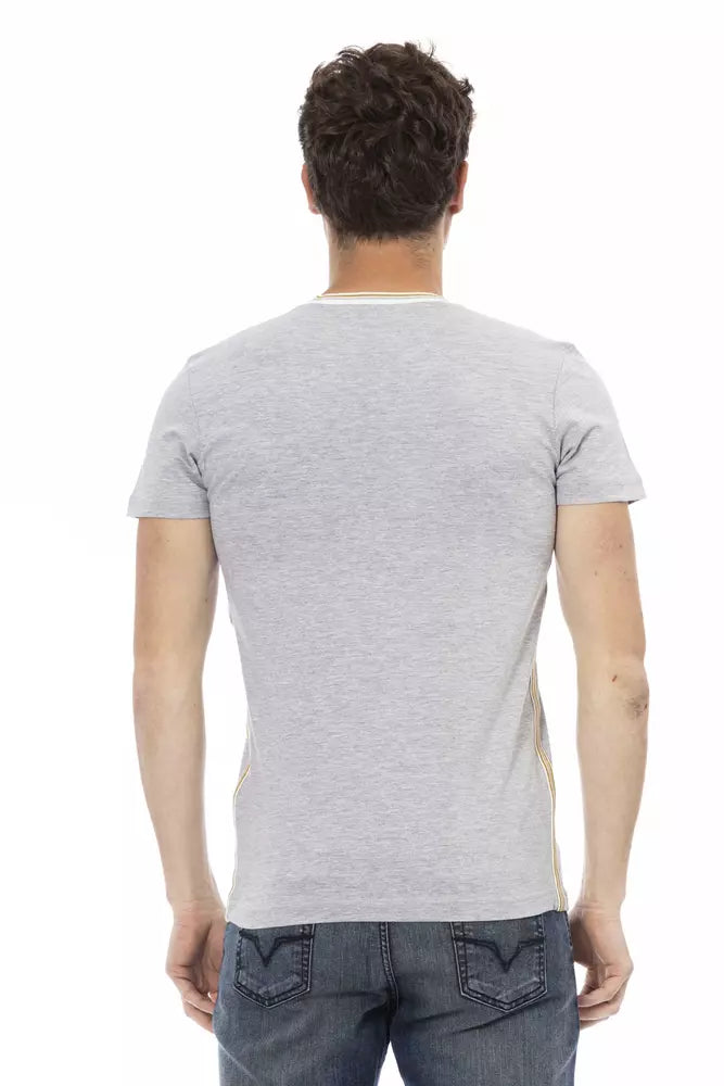 Gray Cotton Men T-Shirt - SEHABRANDS