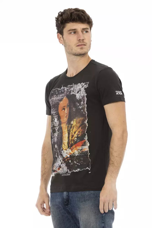 Black Cotton Men T-Shirt - SEHABRANDS