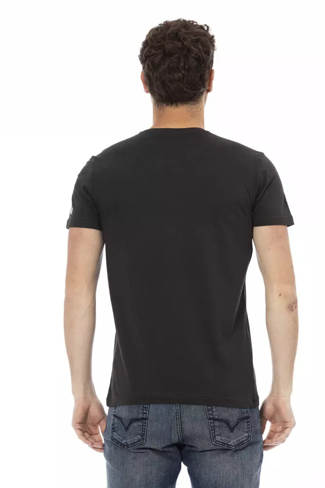 Black Cotton Men T-Shirt - SEHABRANDS