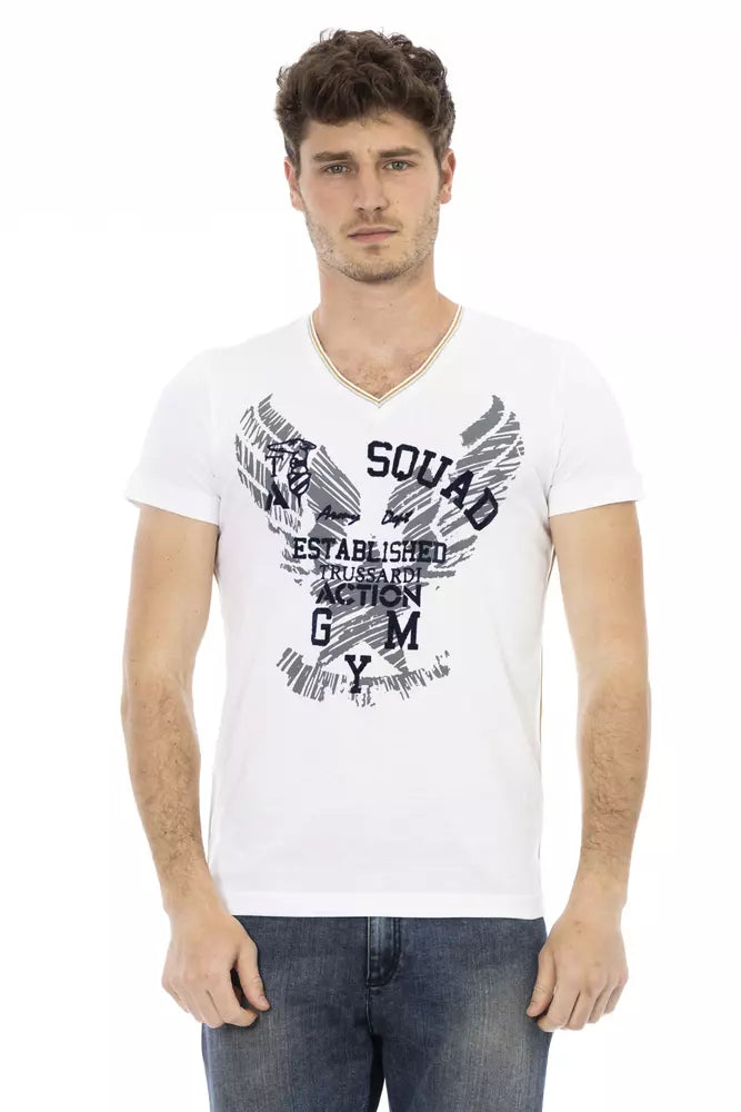 White Cotton Men T-Shirt - SEHABRANDS