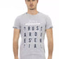 Gray Cotton Men T-Shirt - SEHABRANDS