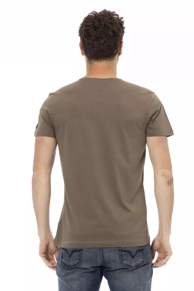 Brown Cotton Men T-Shirt - SEHABRANDS