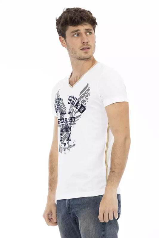 White Cotton Men T-Shirt - SEHABRANDS