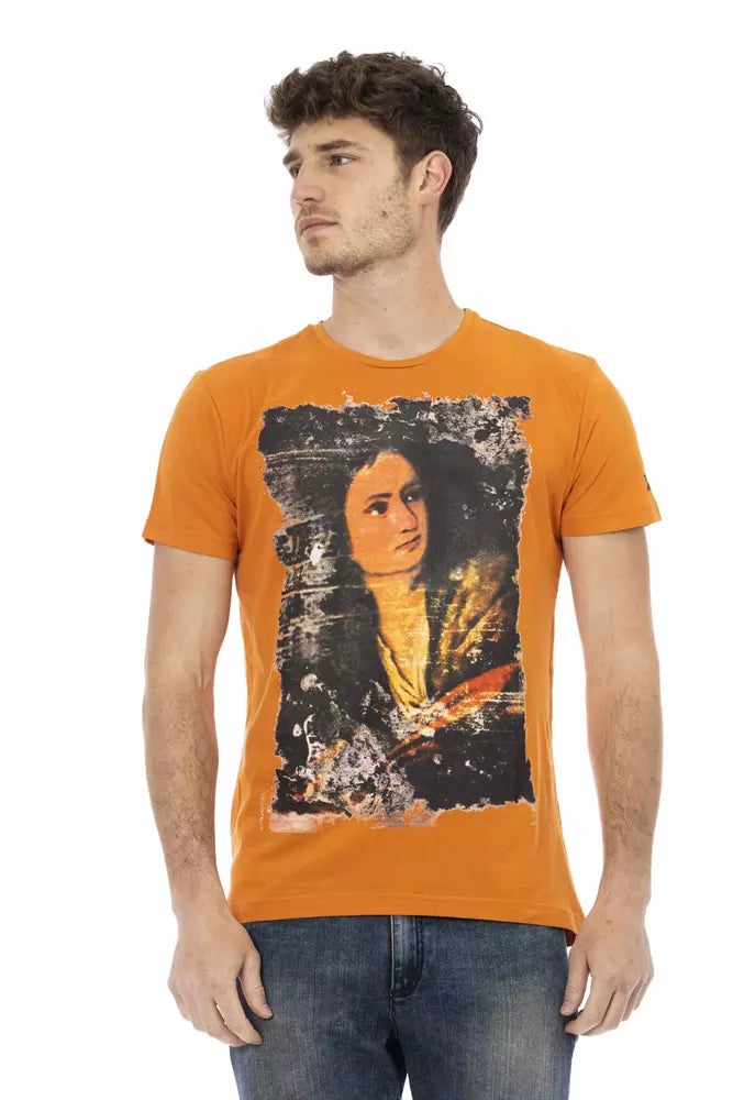 Orange Cotton Men T-Shirt - SEHABRANDS