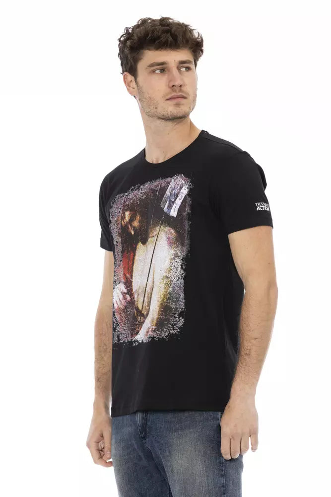 Black Cotton Men T-Shirt - SEHABRANDS