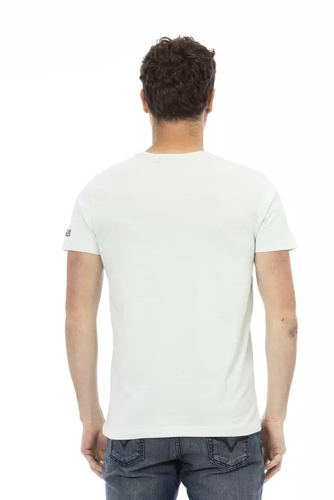 Light Blue Cotton Men T-Shirt - SEHABRANDS