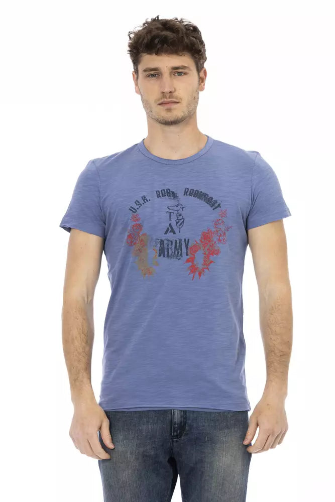 Blue Cotton Men T-Shirt - SEHABRANDS