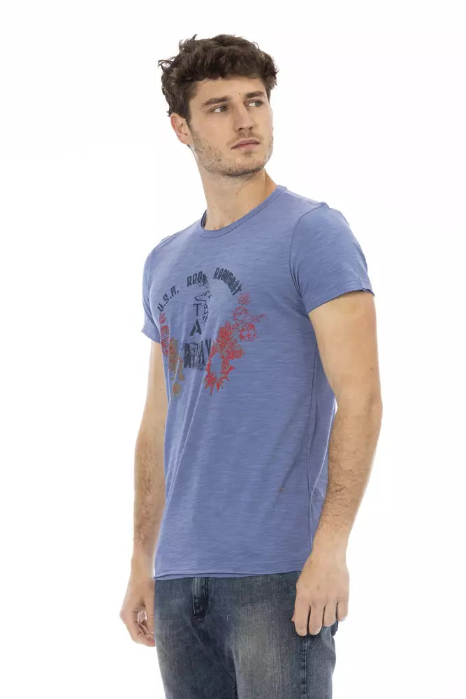 Blue Cotton Men T-Shirt - SEHABRANDS