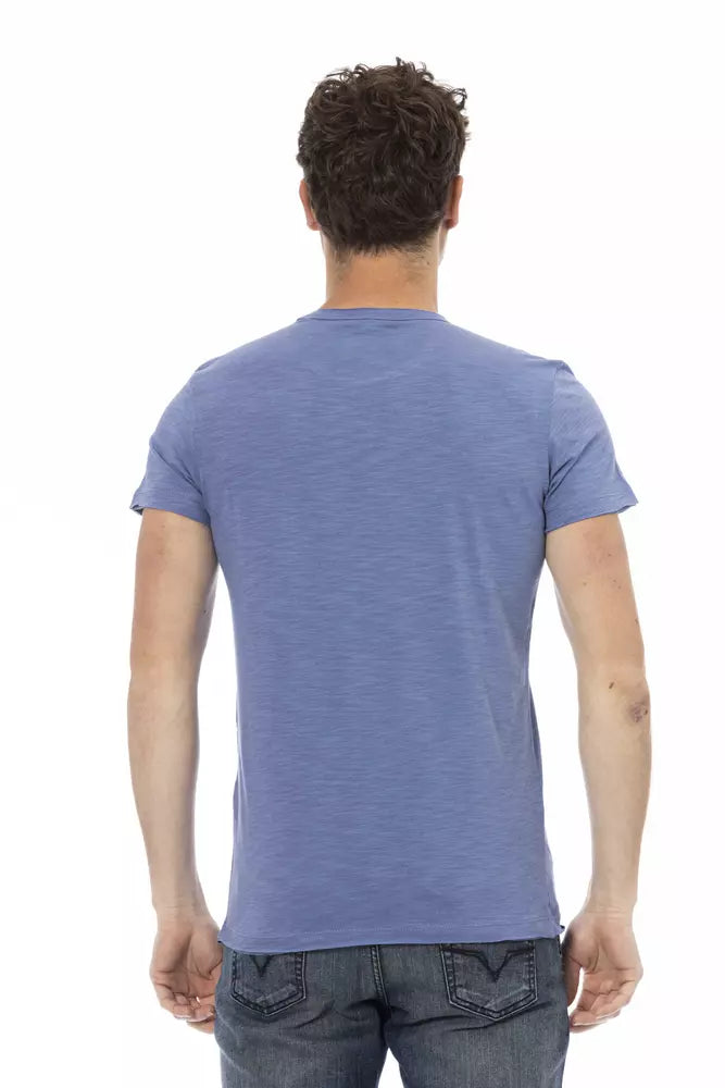 Blue Cotton Men T-Shirt - SEHABRANDS