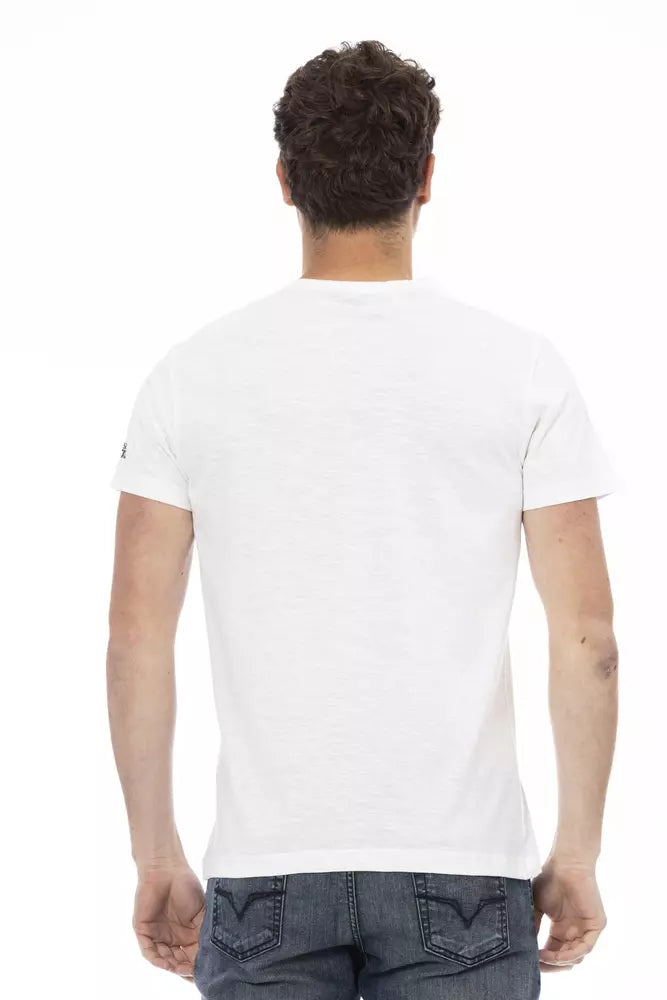 White Cotton Men T-Shirt - SEHABRANDS