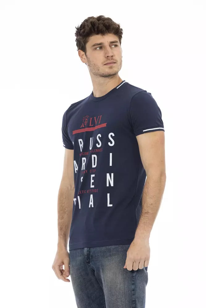 Blue Cotton Men T-Shirt - SEHABRANDS