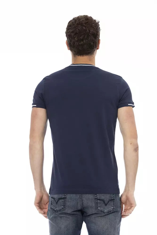 Blue Cotton Men T-Shirt - SEHABRANDS