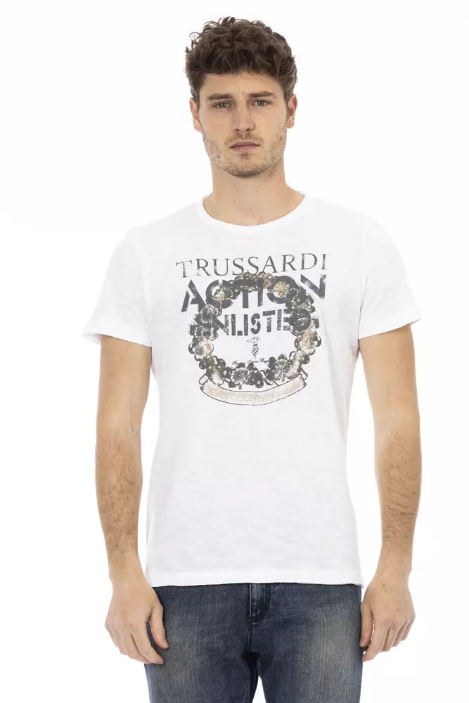 White Cotton Men T-Shirt - SEHABRANDS