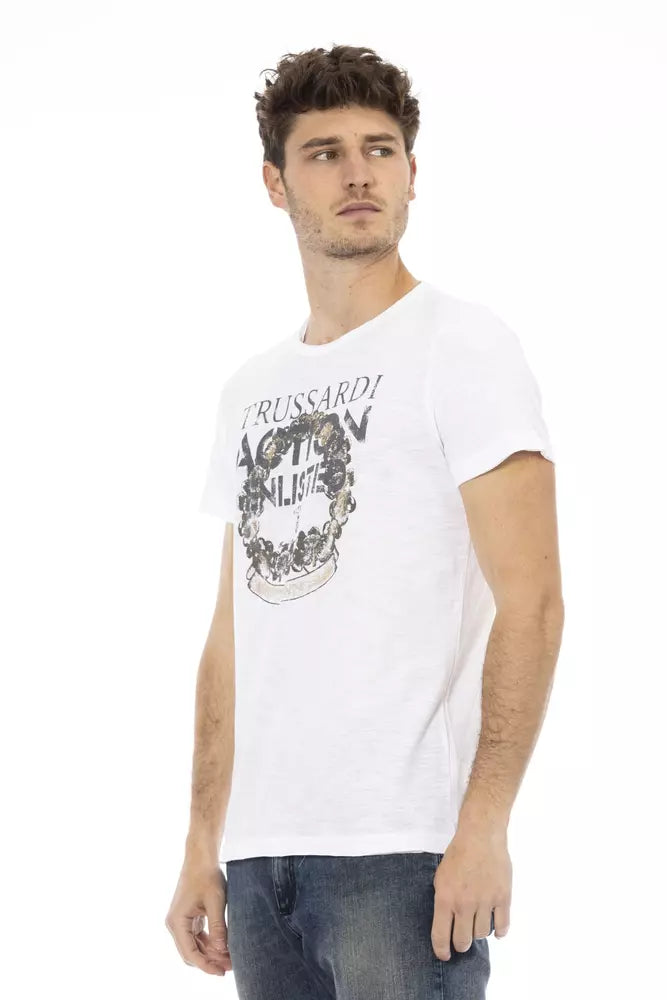 White Cotton Men T-Shirt - SEHABRANDS