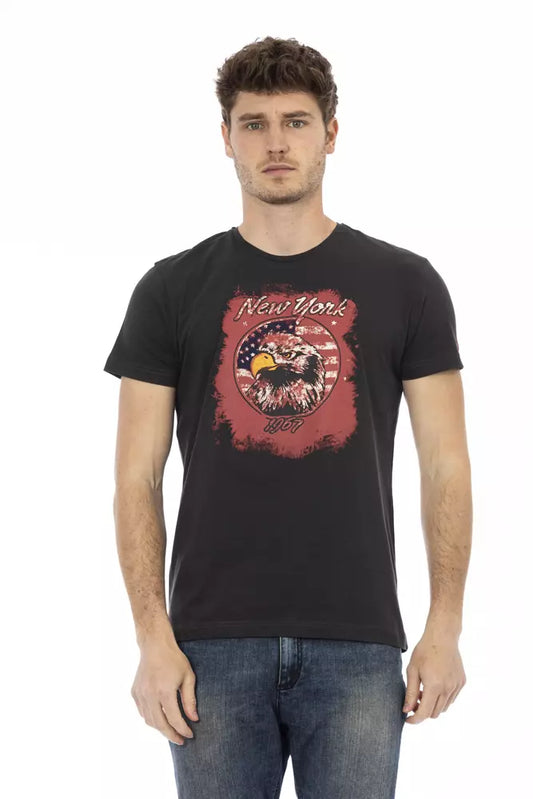 Black Cotton Men T-Shirt - SEHABRANDS