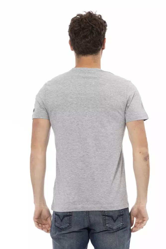 Gray Cotton Men T-Shirt - SEHABRANDS