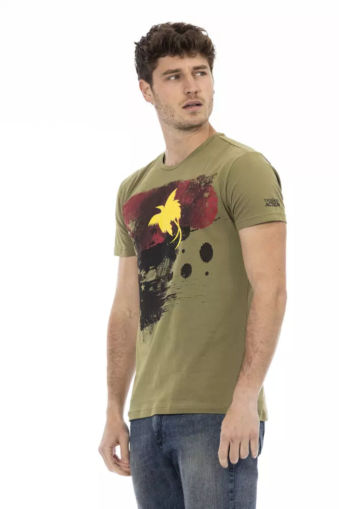 Green Cotton Men T-Shirt - SEHABRANDS