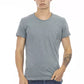 Gray Cotton Men T-Shirt - SEHABRANDS