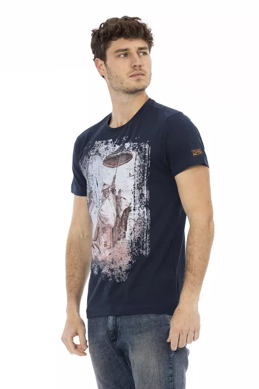 Blue Cotton Men T-Shirt - SEHABRANDS