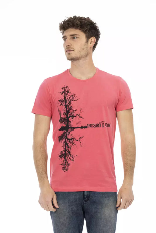 Pink Cotton Men T-Shirt - SEHABRANDS