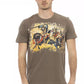 Brown Cotton Men T-Shirt - SEHABRANDS