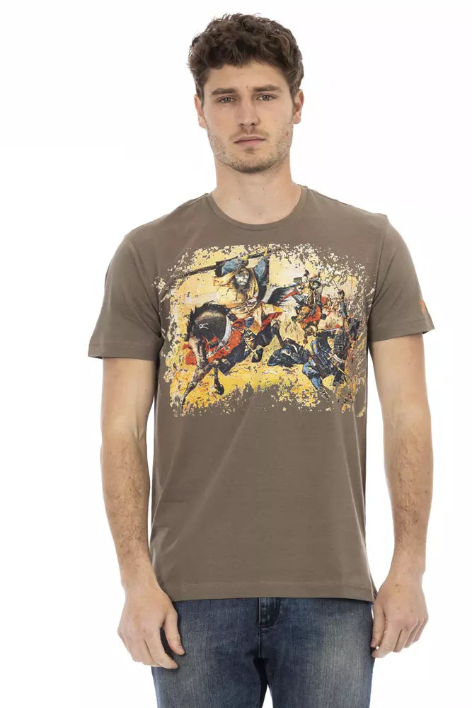 Brown Cotton Men T-Shirt - SEHABRANDS