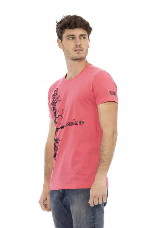 Pink Cotton Men T-Shirt - SEHABRANDS