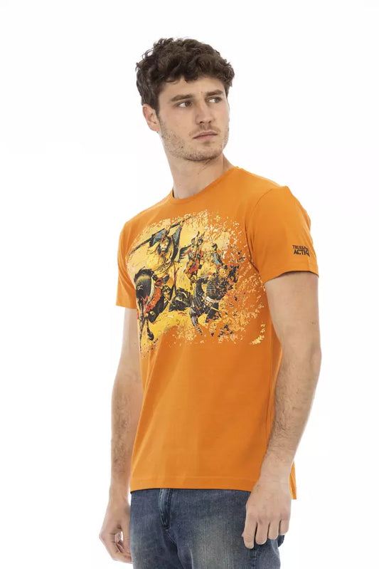 Orange Cotton Mens TShirt - SEHABRANDS