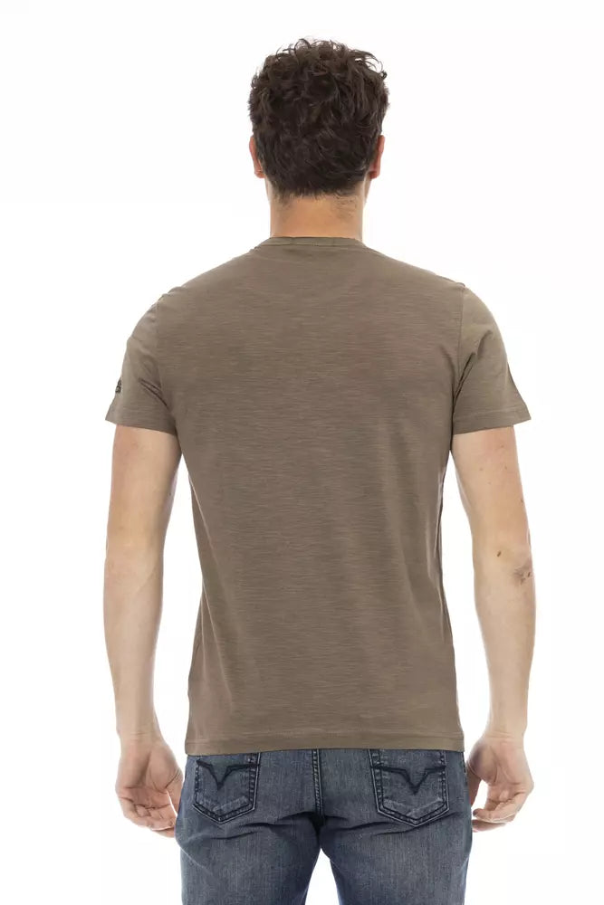 Brown Cotton Men T-Shirt - SEHABRANDS