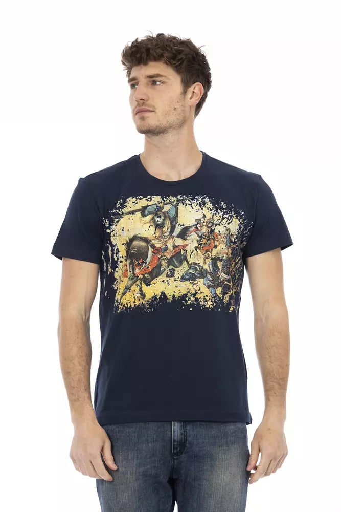 Blue Cotton Men T-Shirt - SEHABRANDS