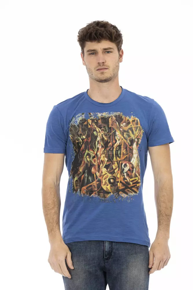 Blue Cotton Men T-Shirt - SEHABRANDS