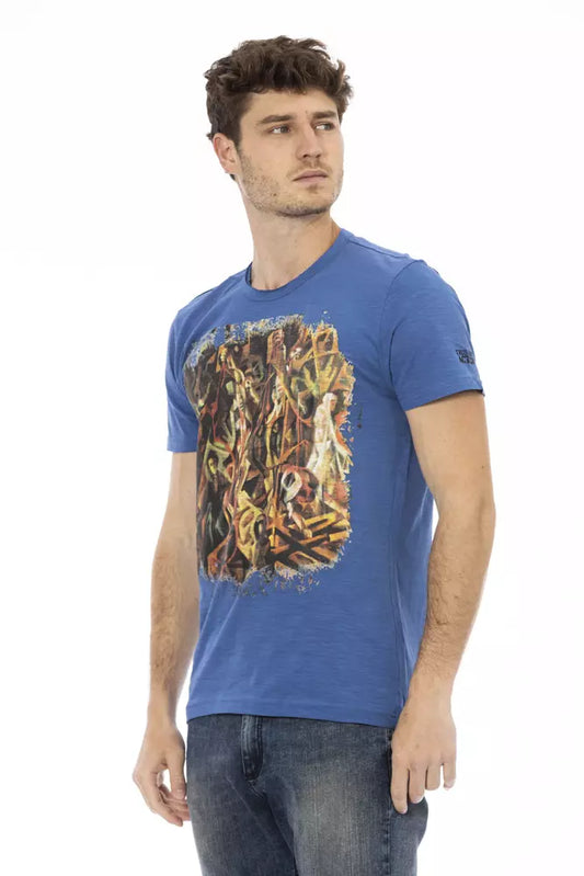 Blue Cotton Men T-Shirt - SEHABRANDS