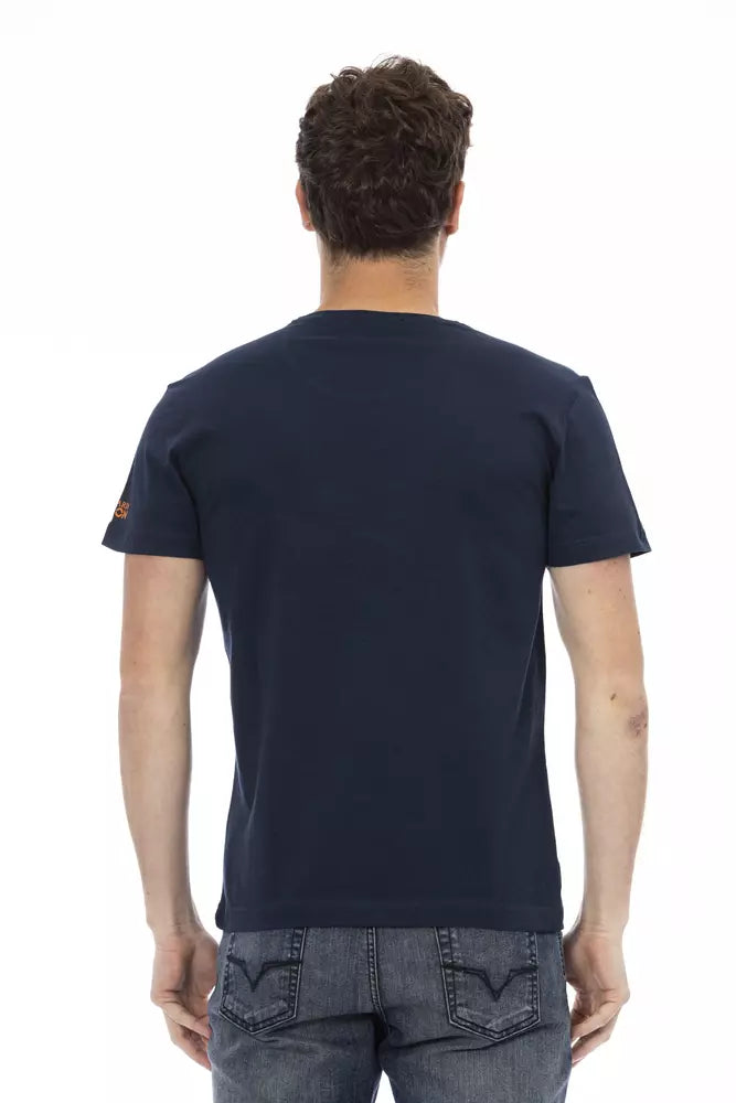 Blue Cotton Men T-Shirt - SEHABRANDS