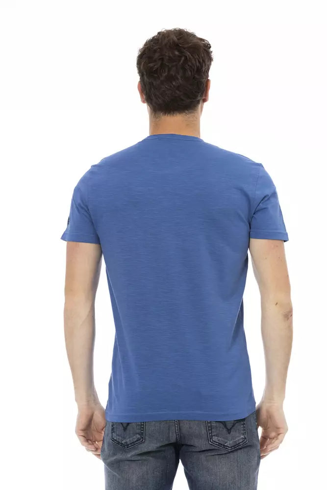 Blue Cotton Men T-Shirt - SEHABRANDS