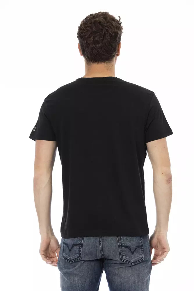 Black Cotton Men T-Shirt - SEHABRANDS