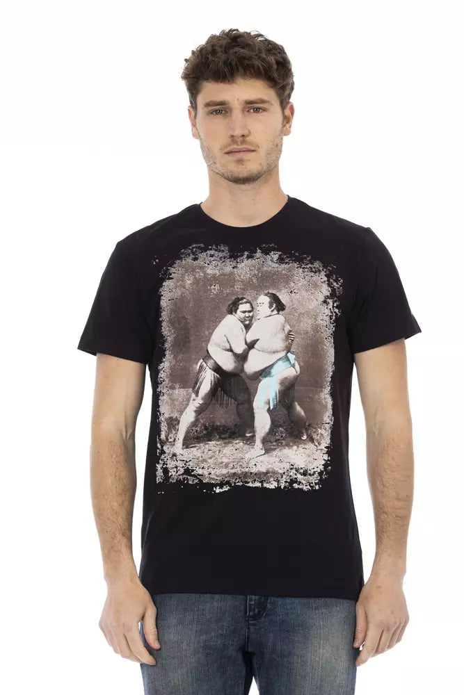 Black Cotton Men T-Shirt - SEHABRANDS