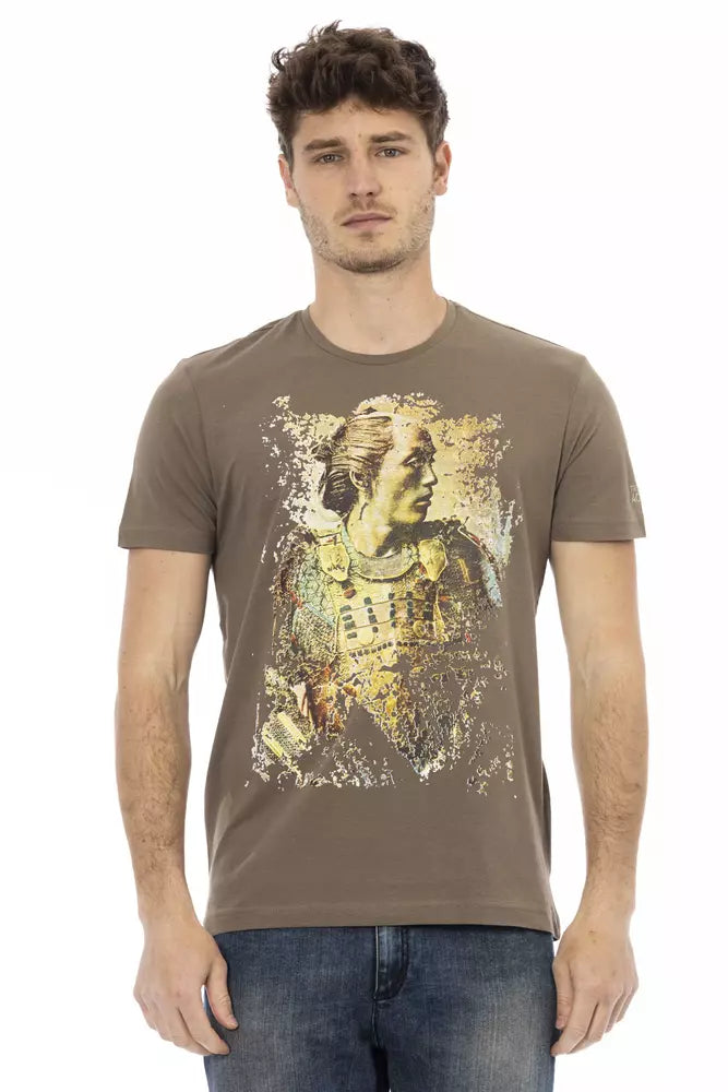 Brown Cotton Men T-Shirt - SEHABRANDS