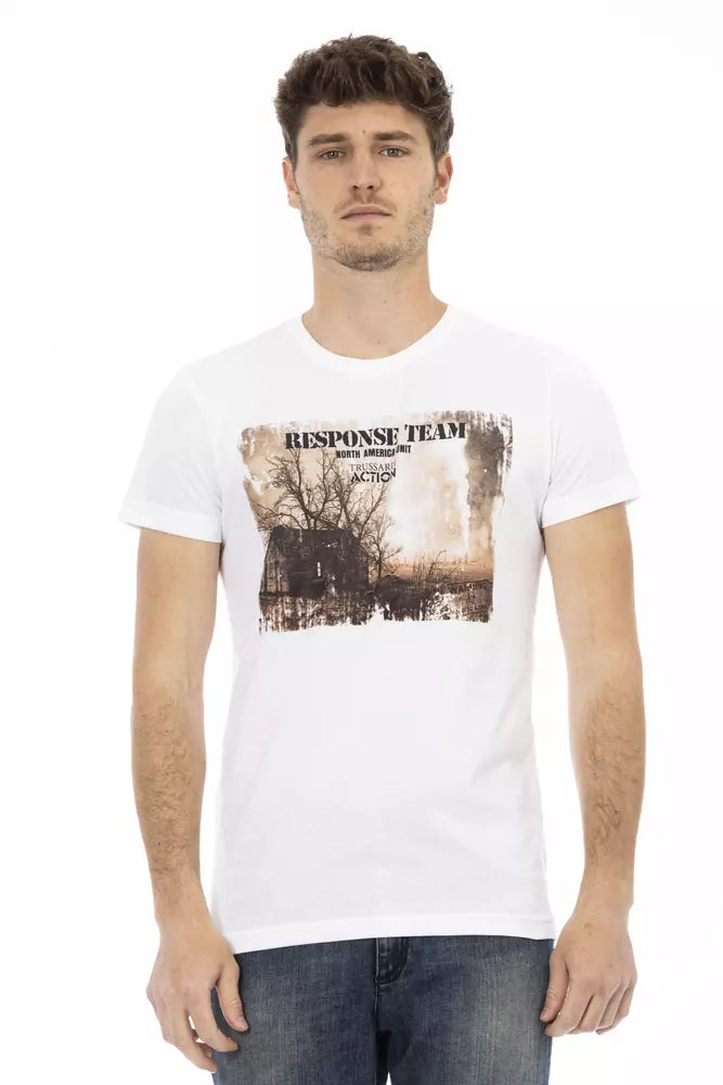 White Cotton Men T-Shirt - SEHABRANDS