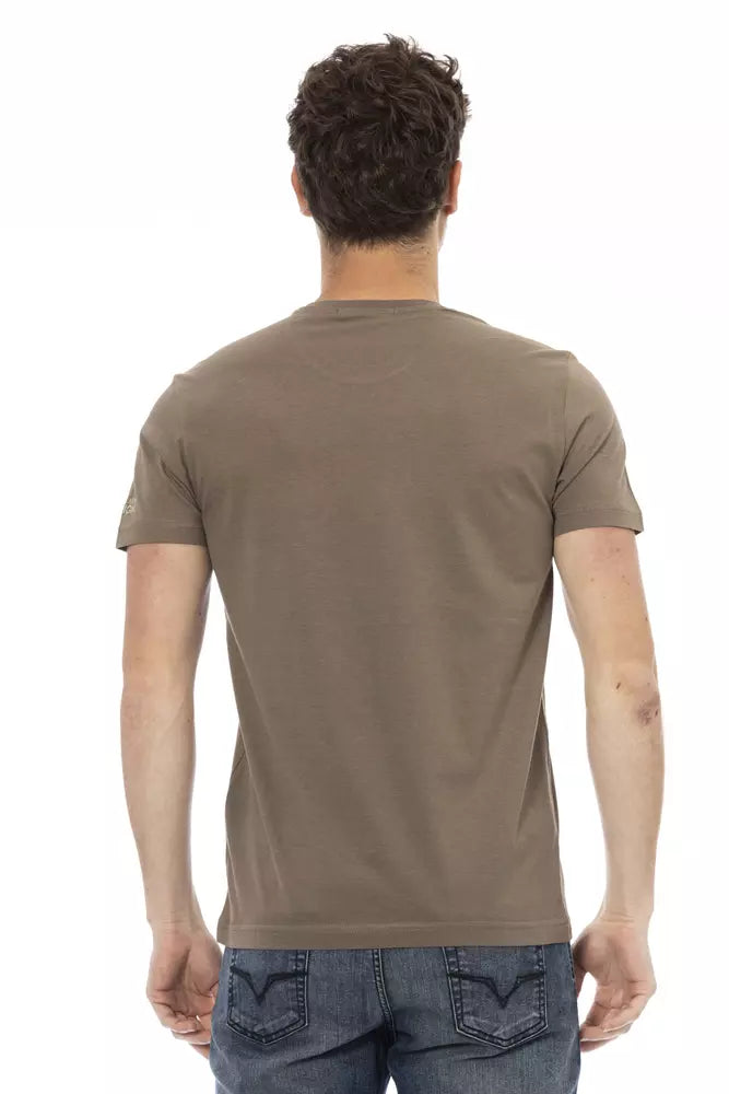 Brown Cotton Men T-Shirt - SEHABRANDS