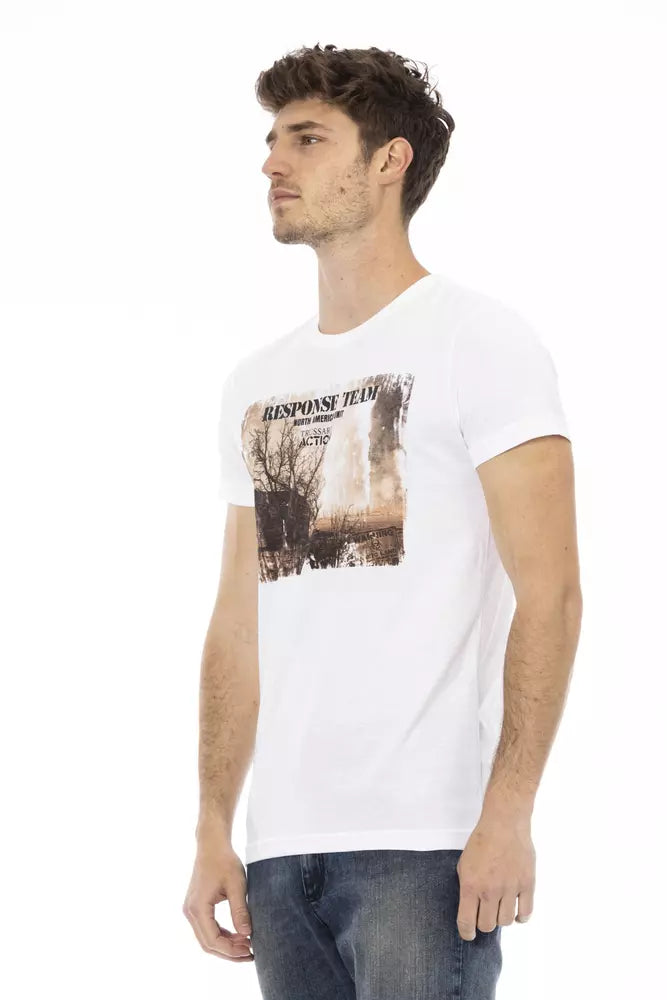 White Cotton Men T-Shirt - SEHABRANDS