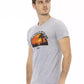 Gray Cotton Men T-Shirt - SEHABRANDS